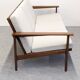 Scandinavian style three-seater sofa in teak, France circa 1950.
