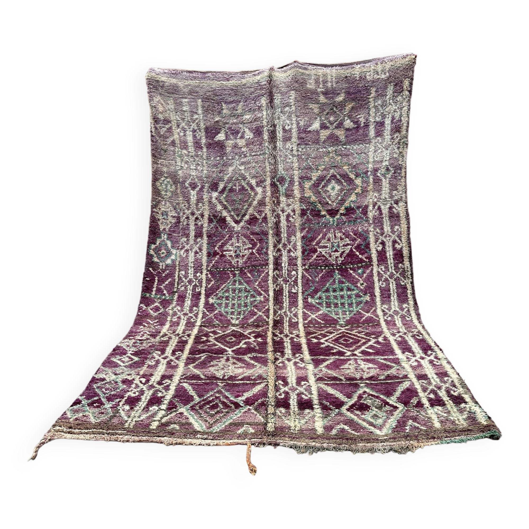 Moroccan carpet boujad purple - 214 x 350 cm