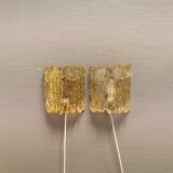 Wall lamps in crystal glass with brass suspension.Carl Fagerlund for Swedish Orrefors