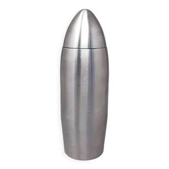 1960s gorgeous cocktail shaker "bullet" in stainless steel, made in Italy