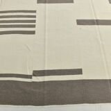 Kilim Gray Beige Ethnic Pattern Vintage Kilim Rug, 282x395Cm