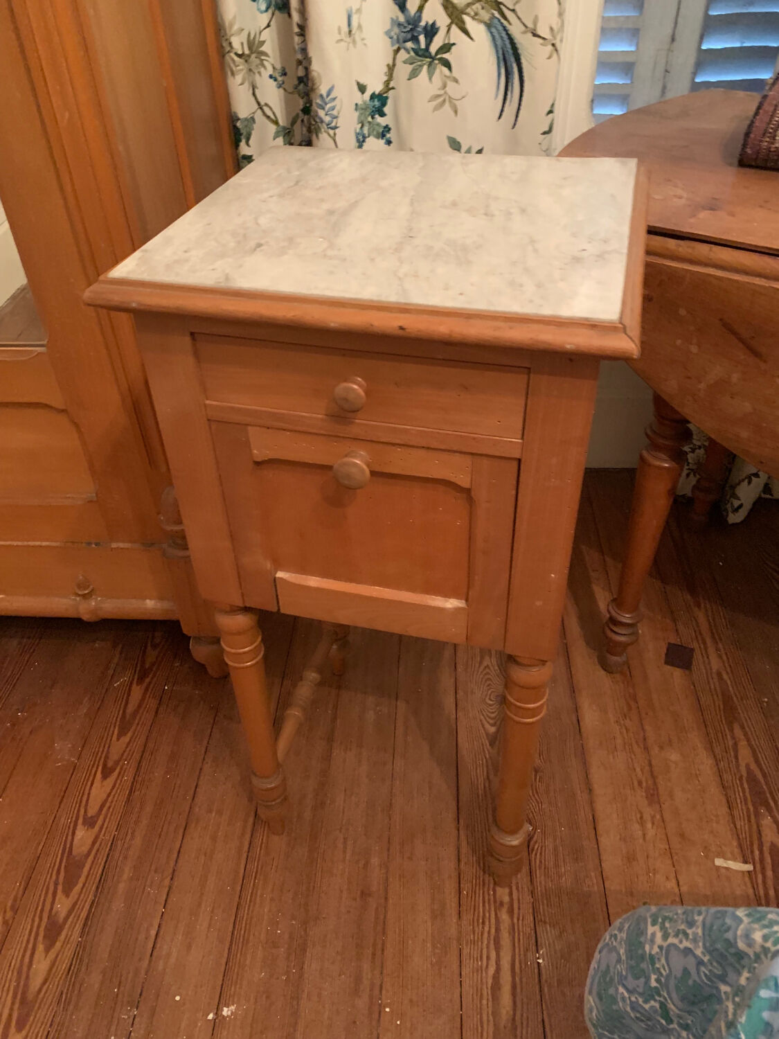 Henry 2 style wardrobe and bedside table circa 1900