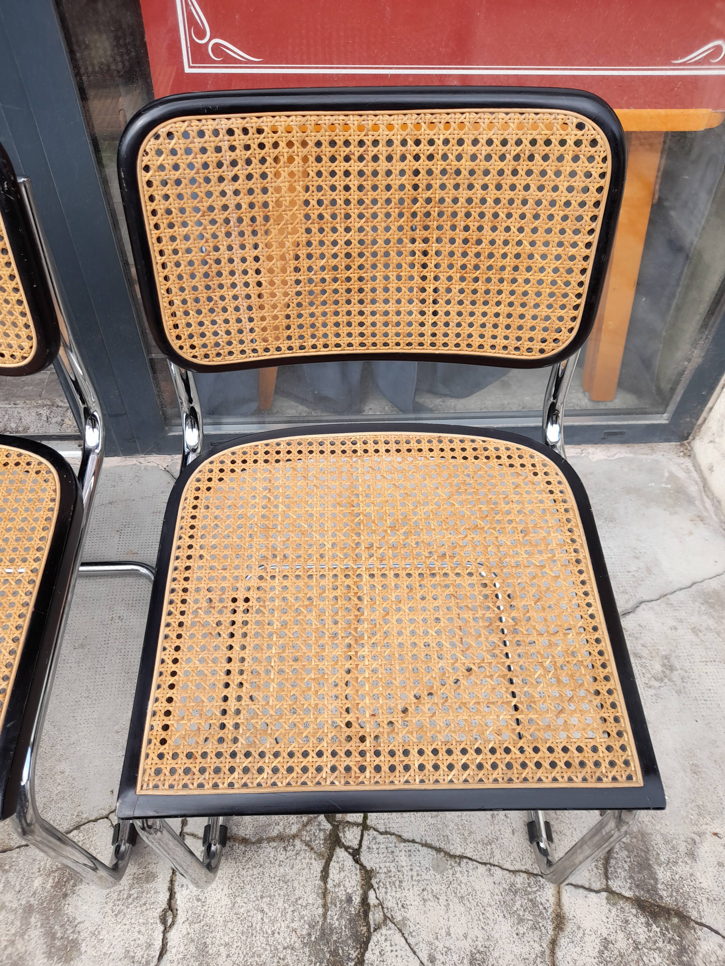 Serie de 4 Chaises B32 de Marcel Breuer