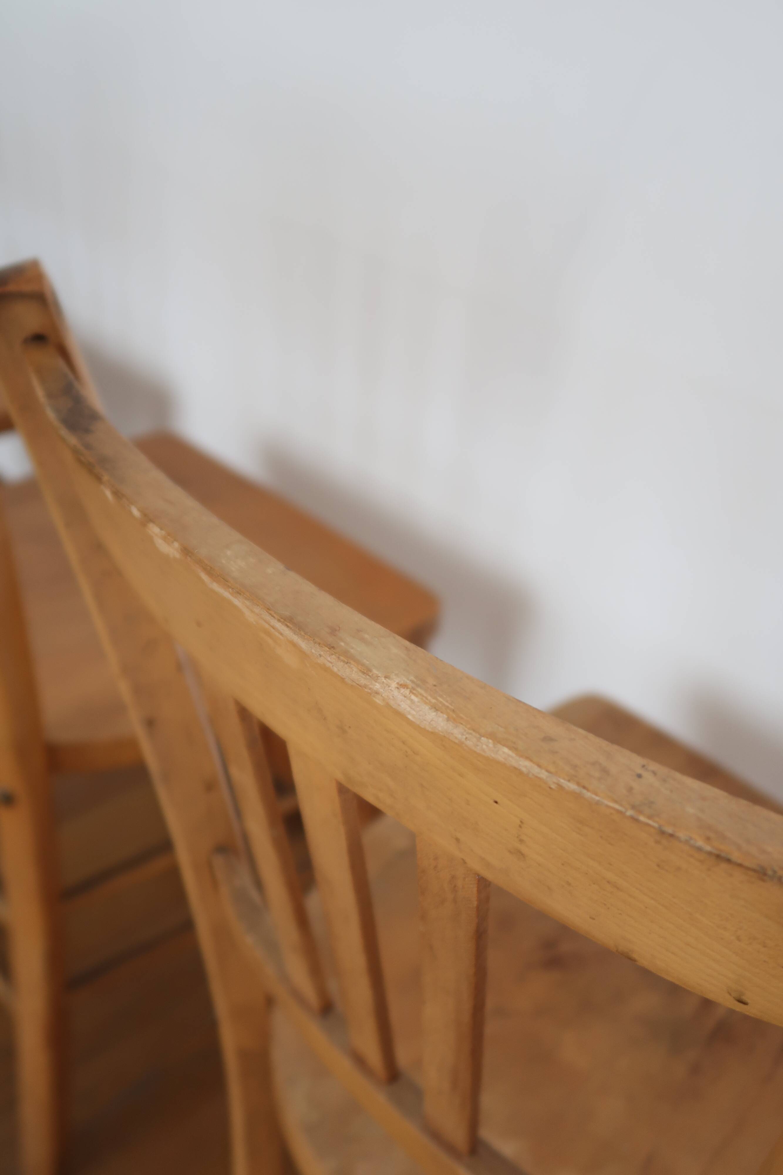 Lot de 8 chaises bistrot clair Luterma