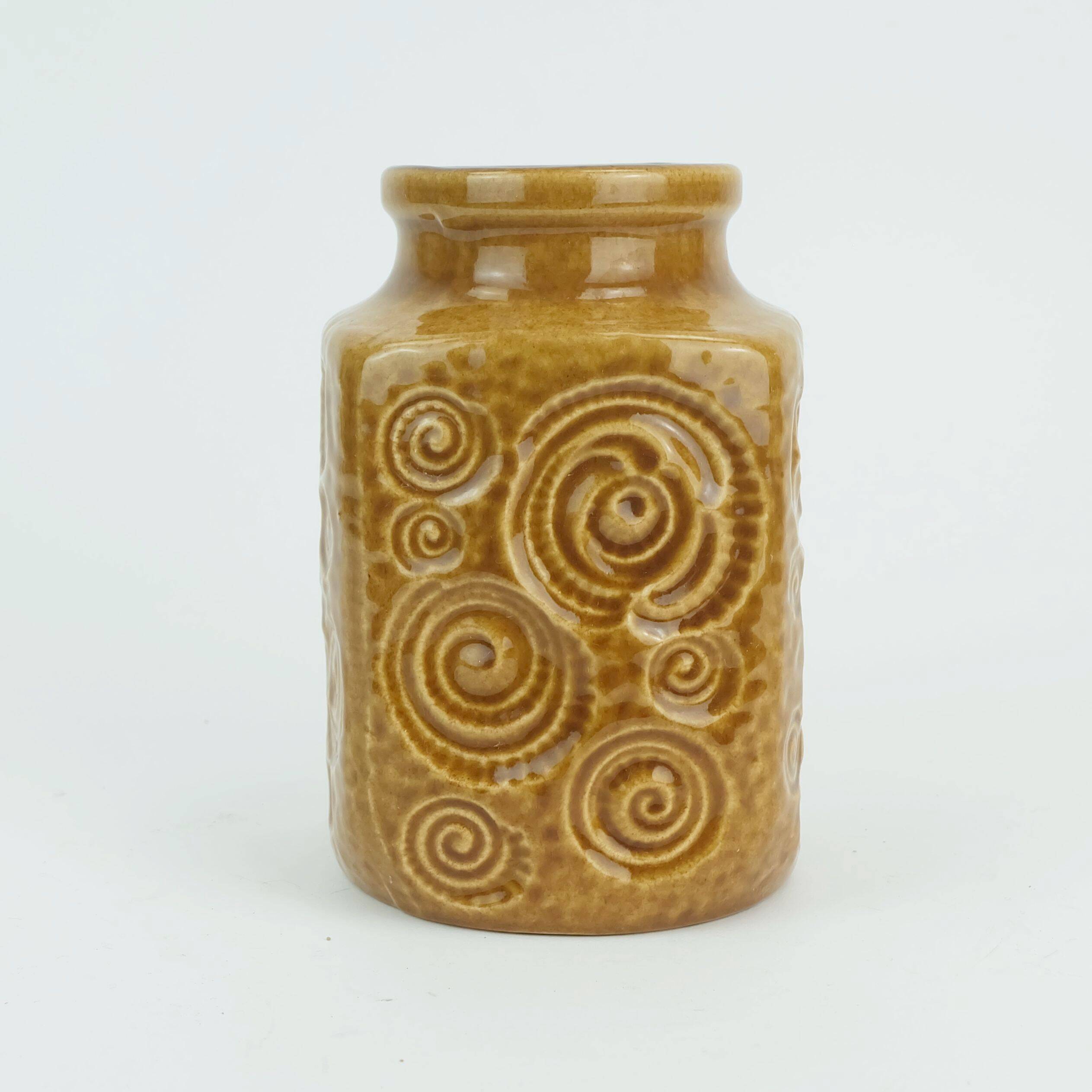 scheurich mid century VASE 1960s decor jura ochre glaze model 282-16