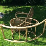 Rocking-chair en rotin