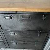 Buffet with 6 restored military lockers