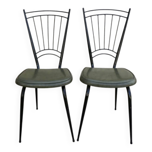 Piare de chaises en métal