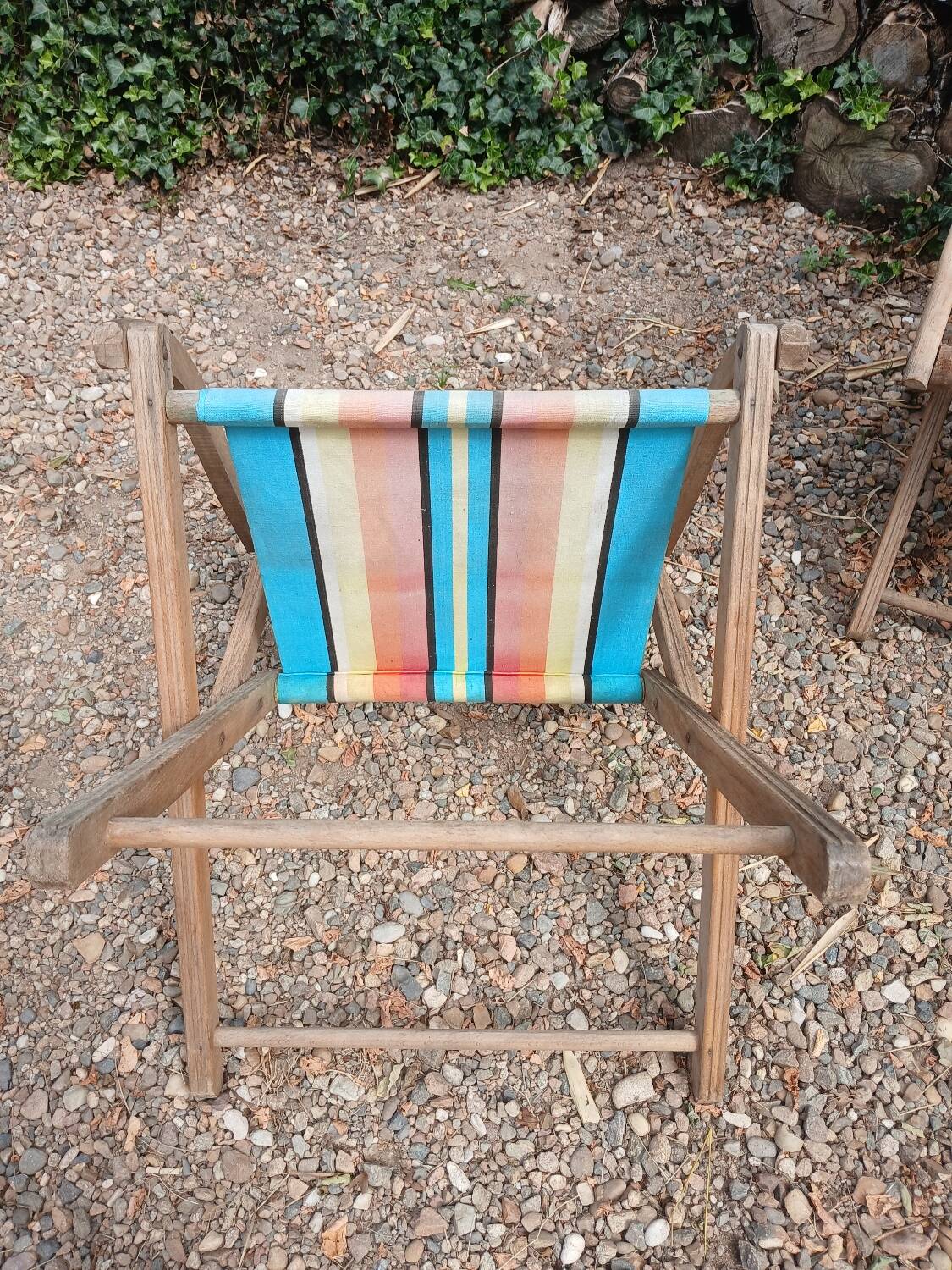 3 antique folding garden armchairs