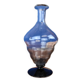 Vase vintage en verre, détails noirs en relief