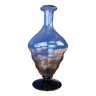 Vase vintage en verre, détails noirs en relief
