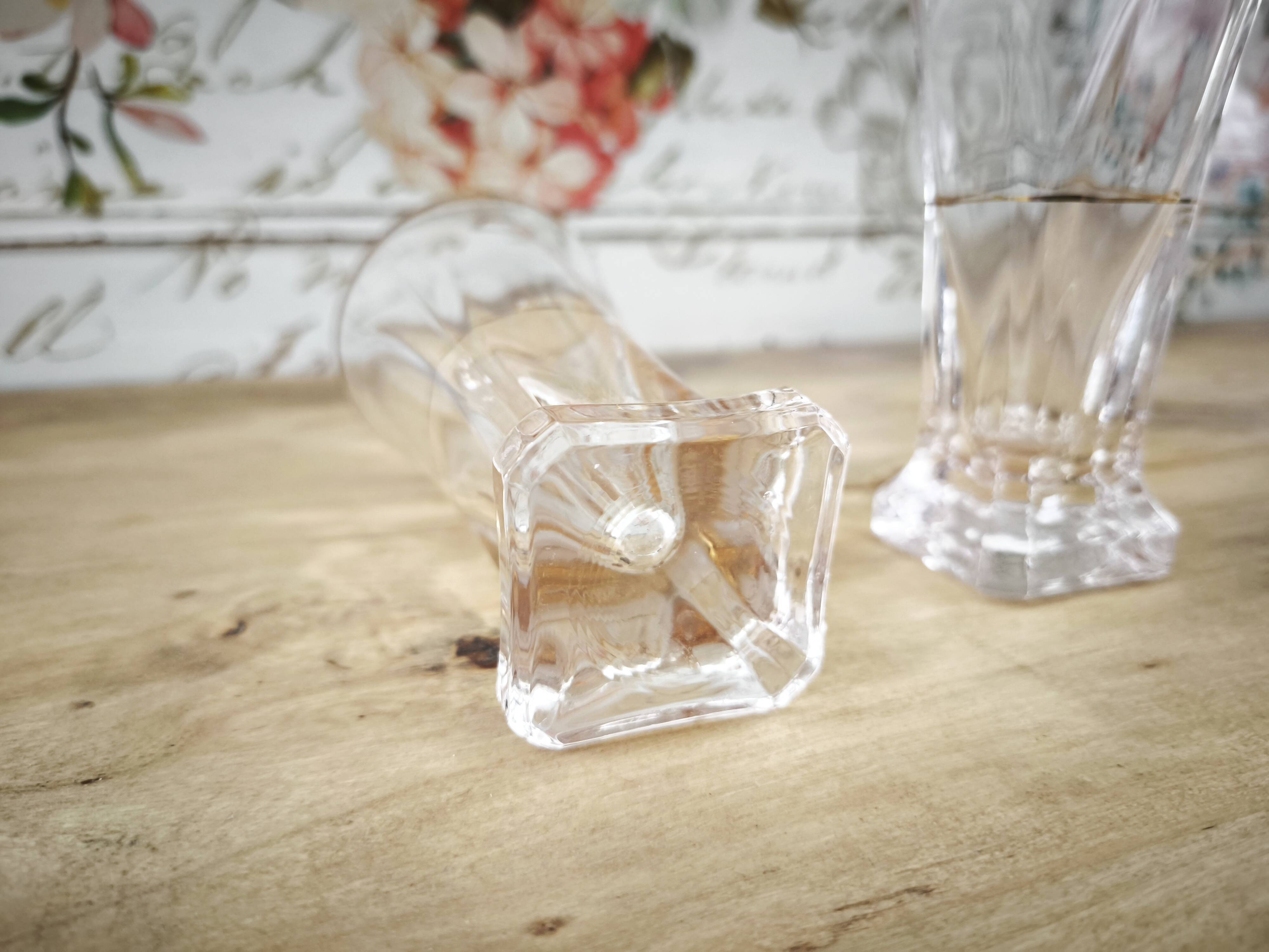 Lot de 4 verres à pastis Bistrot anciens avec marque de dosage