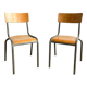 Paire de chaises d’école Mullca taille adulte