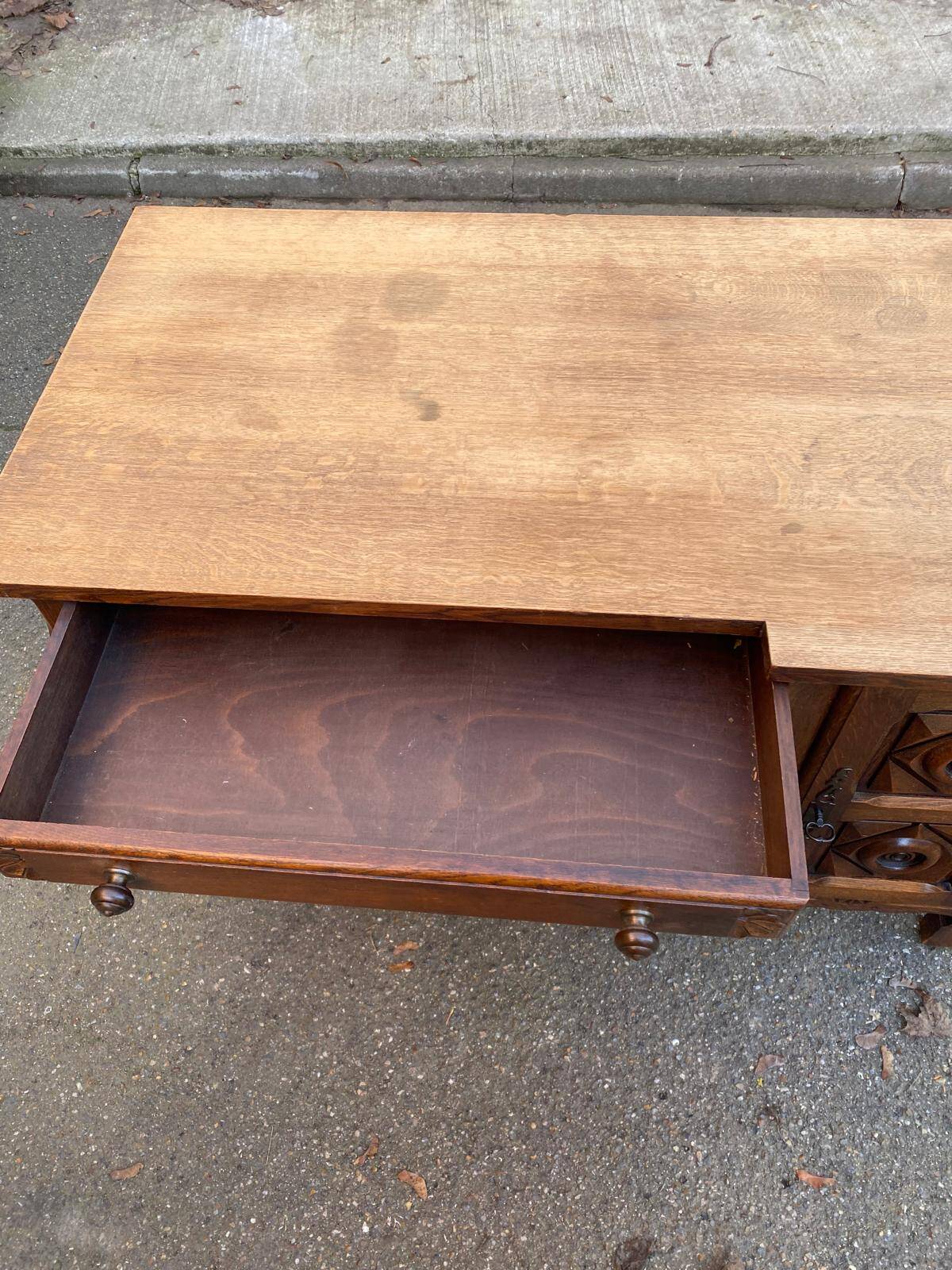 Spanish desk from the 19th century in solid wood 120x65cm