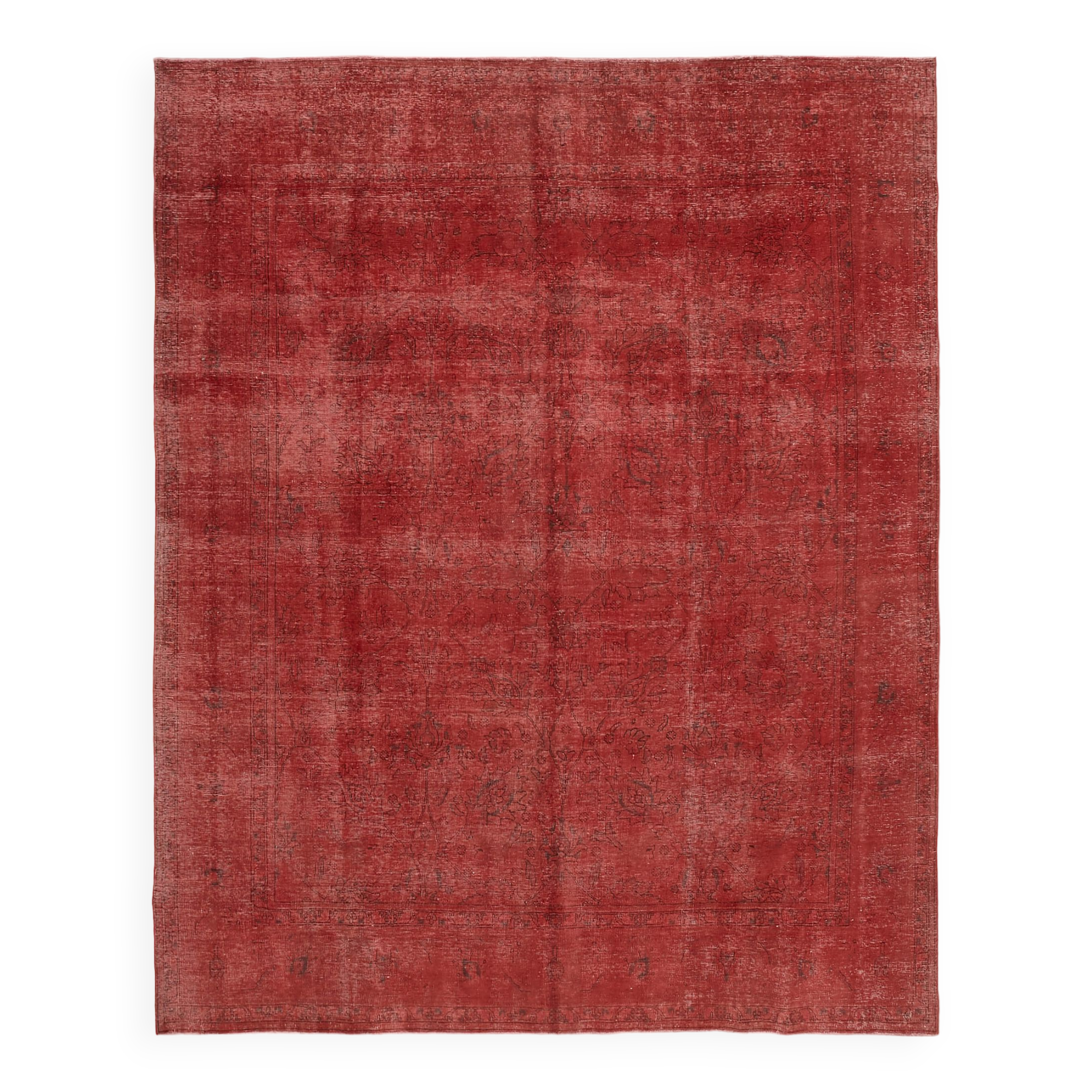 Red wool rug 1980s 316 cm x 380 cm