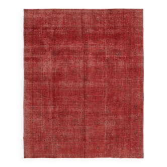 Handmade oriental 1980s 316 cm x 380 cm red wool carpet