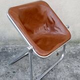 Paire de chaises pliantes en cuir Plona de Giancarlo Piretti pour Castelli