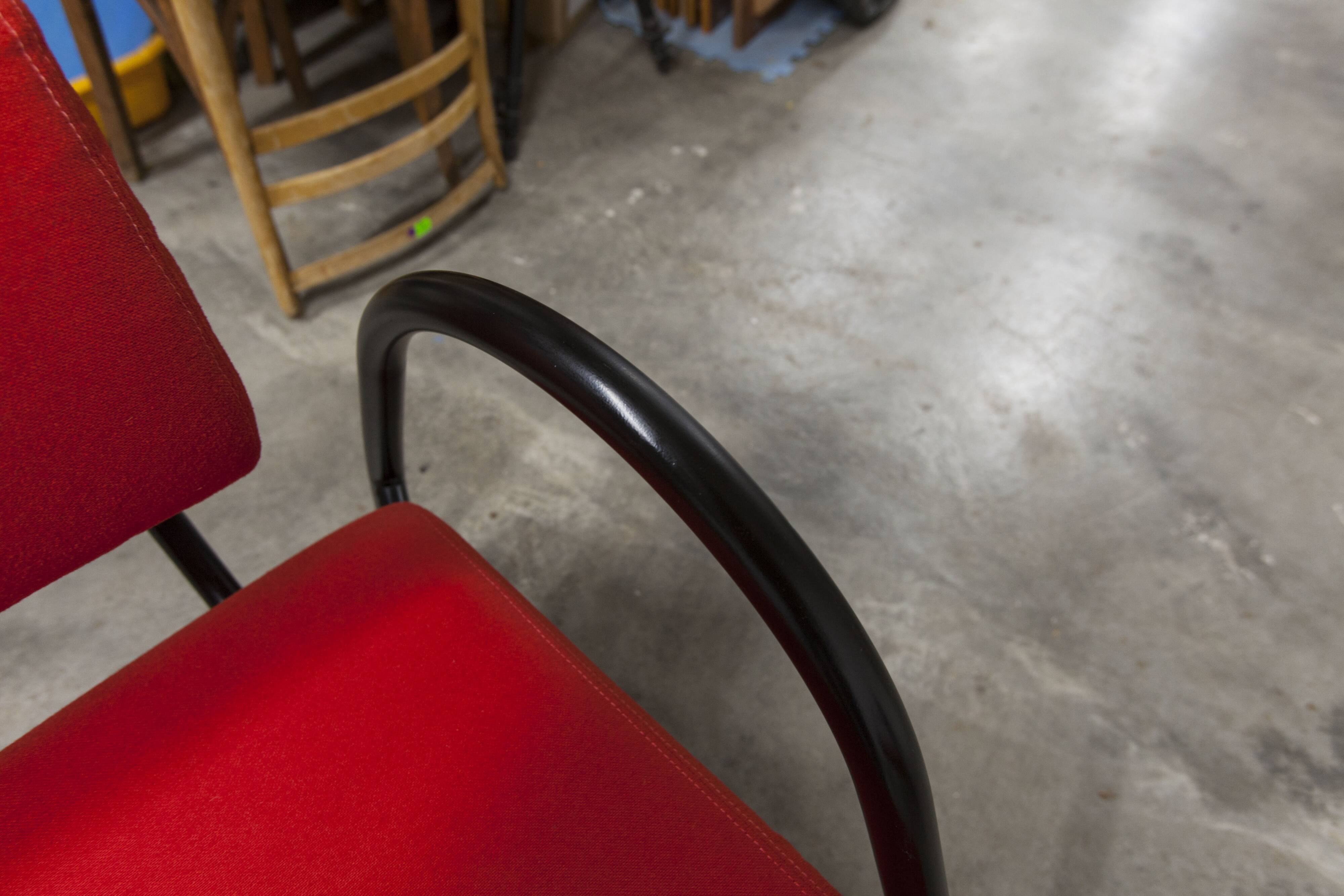 Ensemble canapé et 2 fauteuils design 2001 rouge