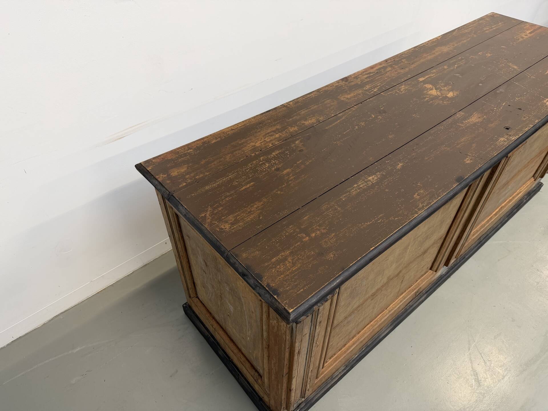 Large Antique Pine Trading Counter