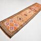 Rare Tapis Runner Vintage Anatolien, Tons Orange et Violet, Fait Main