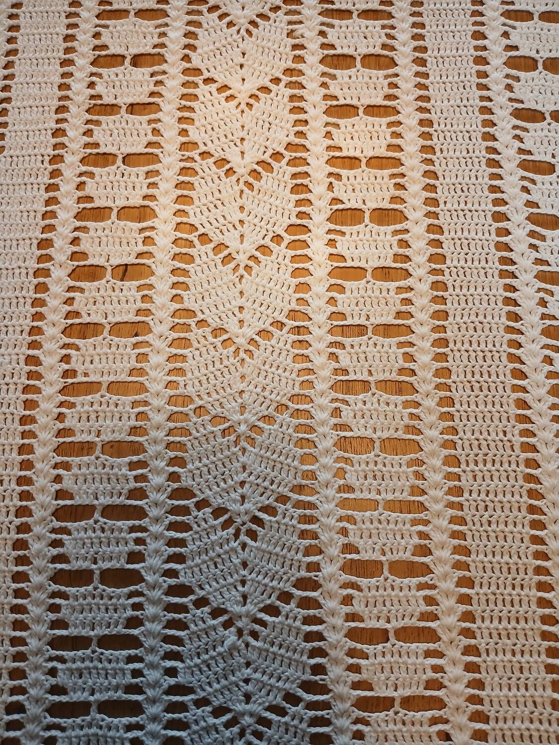 Dessus de lit ancien en crochet fait main