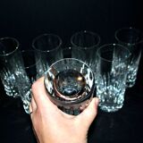 Set of 8 AVIGNON juice or whisky longdrink glasses in Saint-Louis crystal 16cm Ht