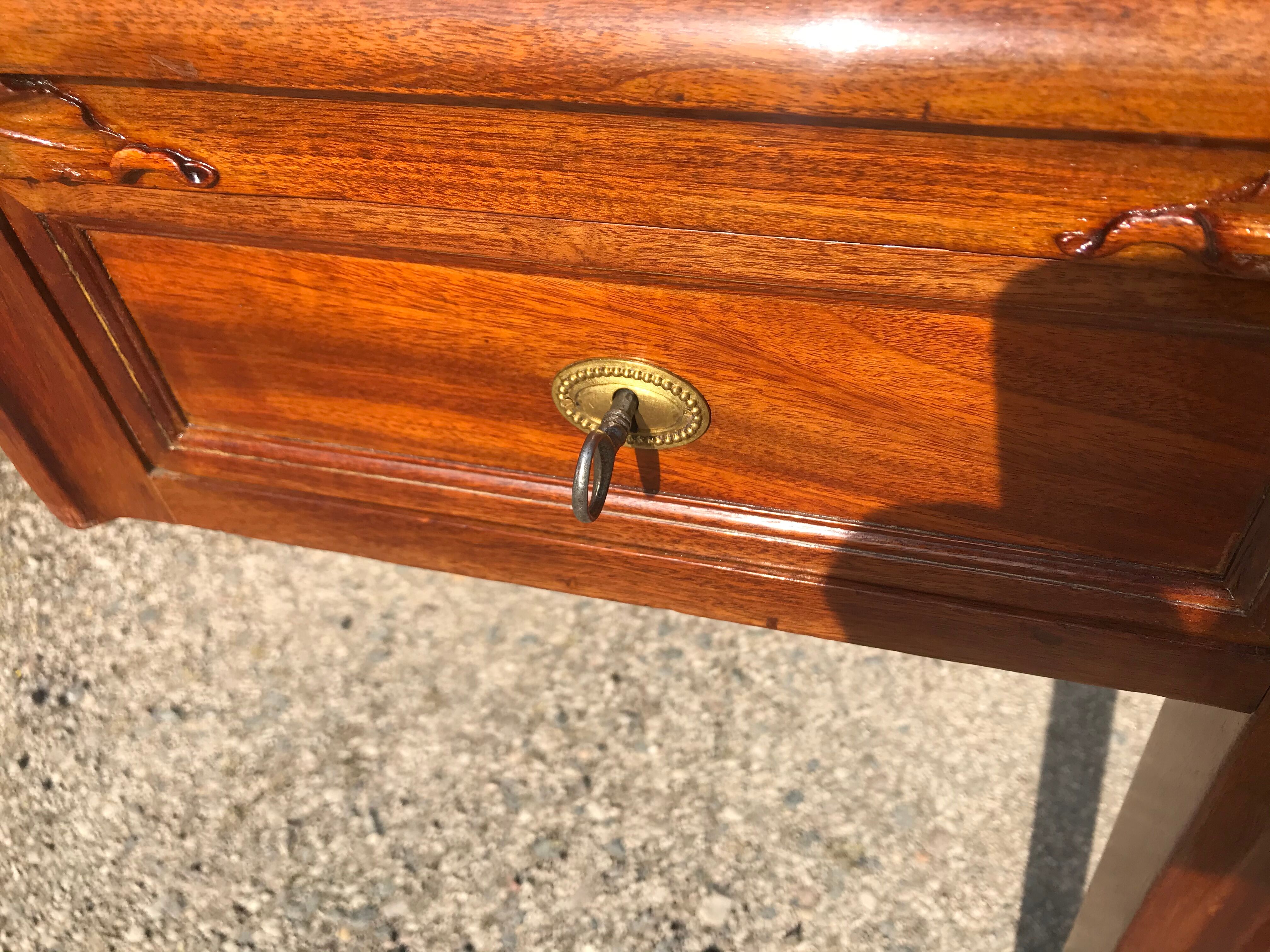 Double art deco mahogany desk