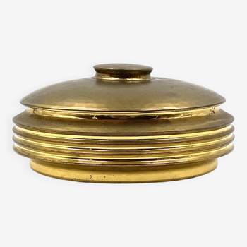 Mid-century hand-hammered brass box, Zanetto Padova Italy 1970s