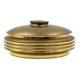 Mid-century hand-hammered brass box, Zanetto Padova Italy 1970s