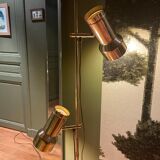 Danish reading lamp 2 height-adjustable reflectors in gold brass Frandsen