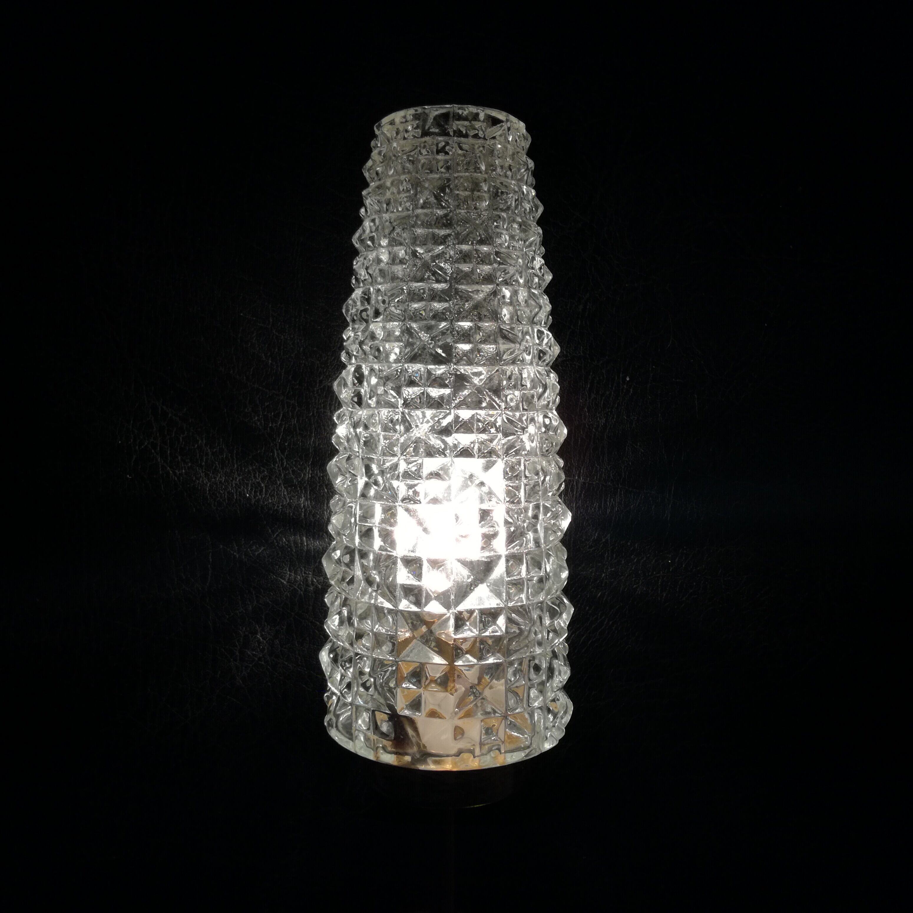 gold metal and glass sconces 1950