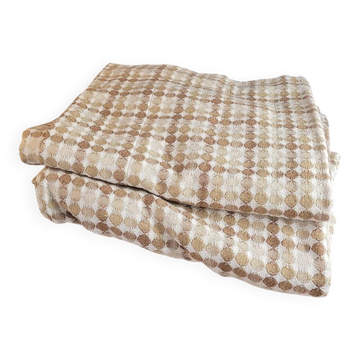 Pair of vintage woven cotton curtains