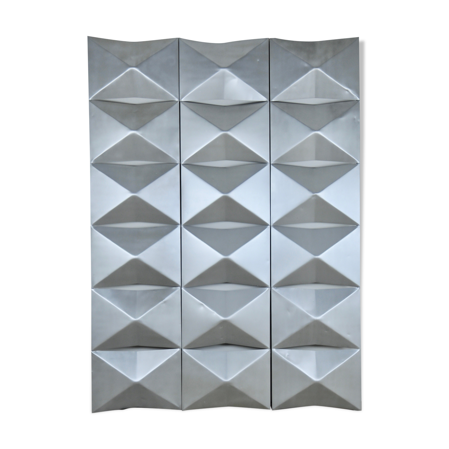 Aluminium modular wall mounted light panels 1960s