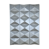 Aluminium modular wall mounted light panels 1960s