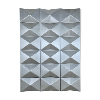 Aluminium modular wall mounted light panels 1960s