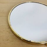 "Elite" Double-sided gold metal hand barber mirror