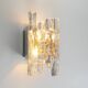 Pair of large 'ice glass' wall lamps by Kalmar, Austria 1960's