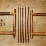 Vintage magazine holders 70's ~ rattan, burlap and wicker ~ France