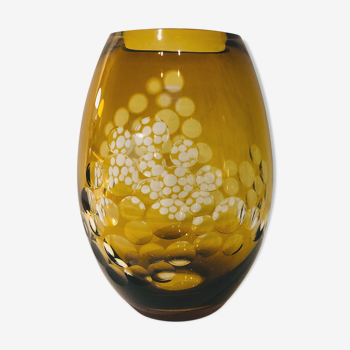 Borske Sklo crystal vase, 1970