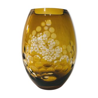 Borske Sklo crystal vase, 1970