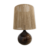 Vintage ceramic lamp and jute rope