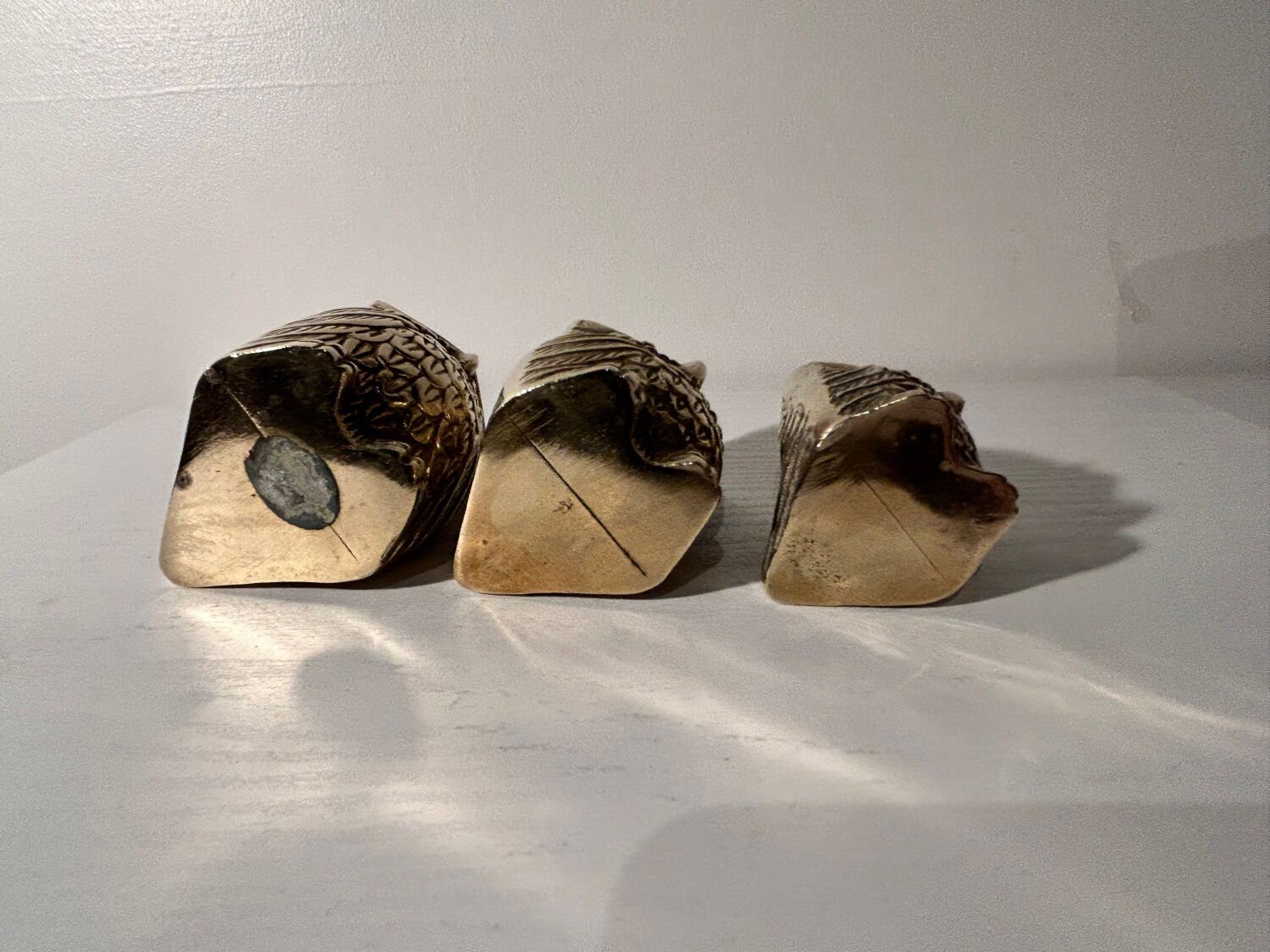 3 owls golden brass owl