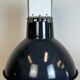 Industrial french dark blue enamel pendant lamp from mazda, 1960s