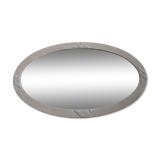 Mirror beveled art deco white 66x39cm