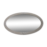 Mirror beveled art deco white 66x39cm