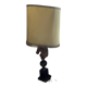 large alabaster lamp sculpted in the shape of a chess horse head 1960.