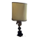 large alabaster lamp sculpted in the shape of a chess horse head 1960.