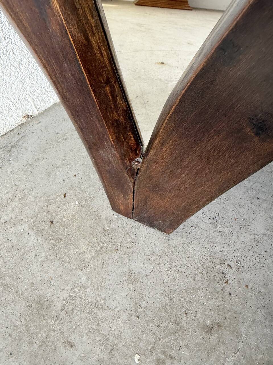 Brutalist wooden mirror 1900