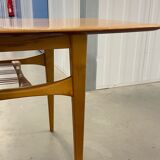 Lacquered wooden table from the 60s with revised door