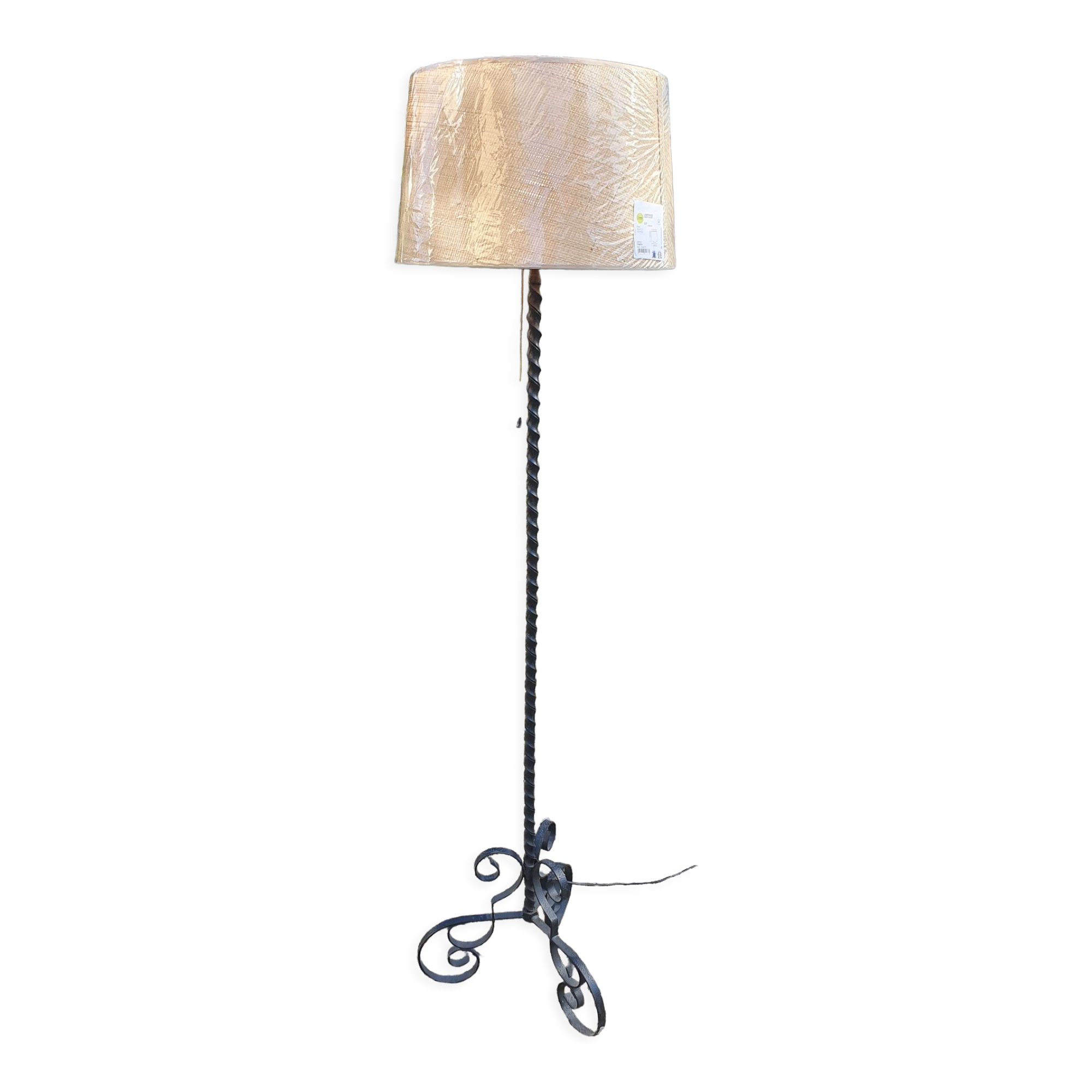 Floor lamp wrought iron ironwork art 60s